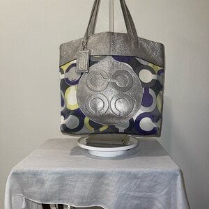 Coach Julia Op Art Signature Tote.